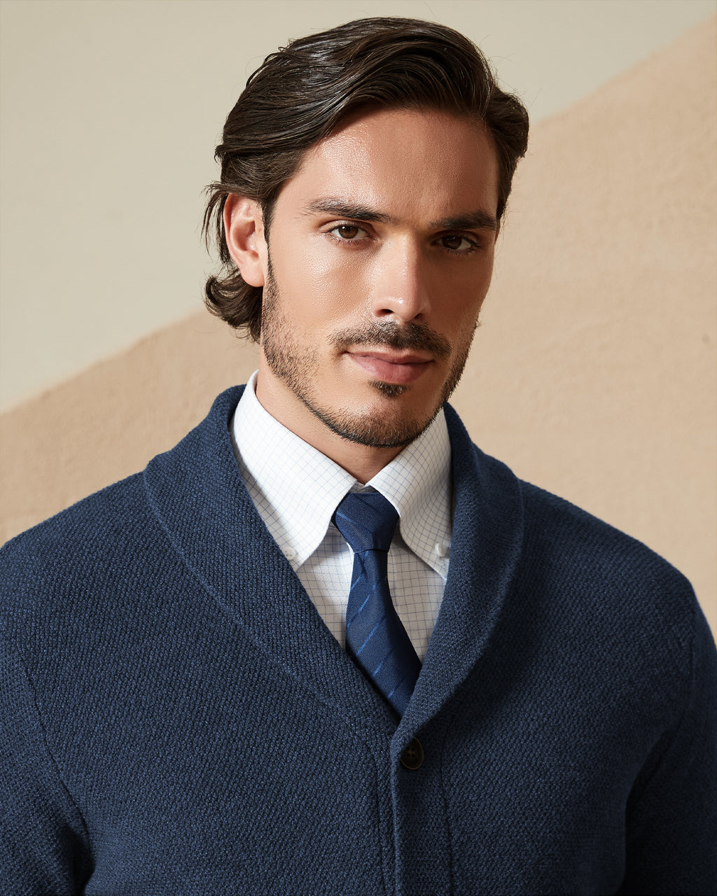 Kallspin Cotton Shawl-Collar Cardigan - Premium Men's Clothing