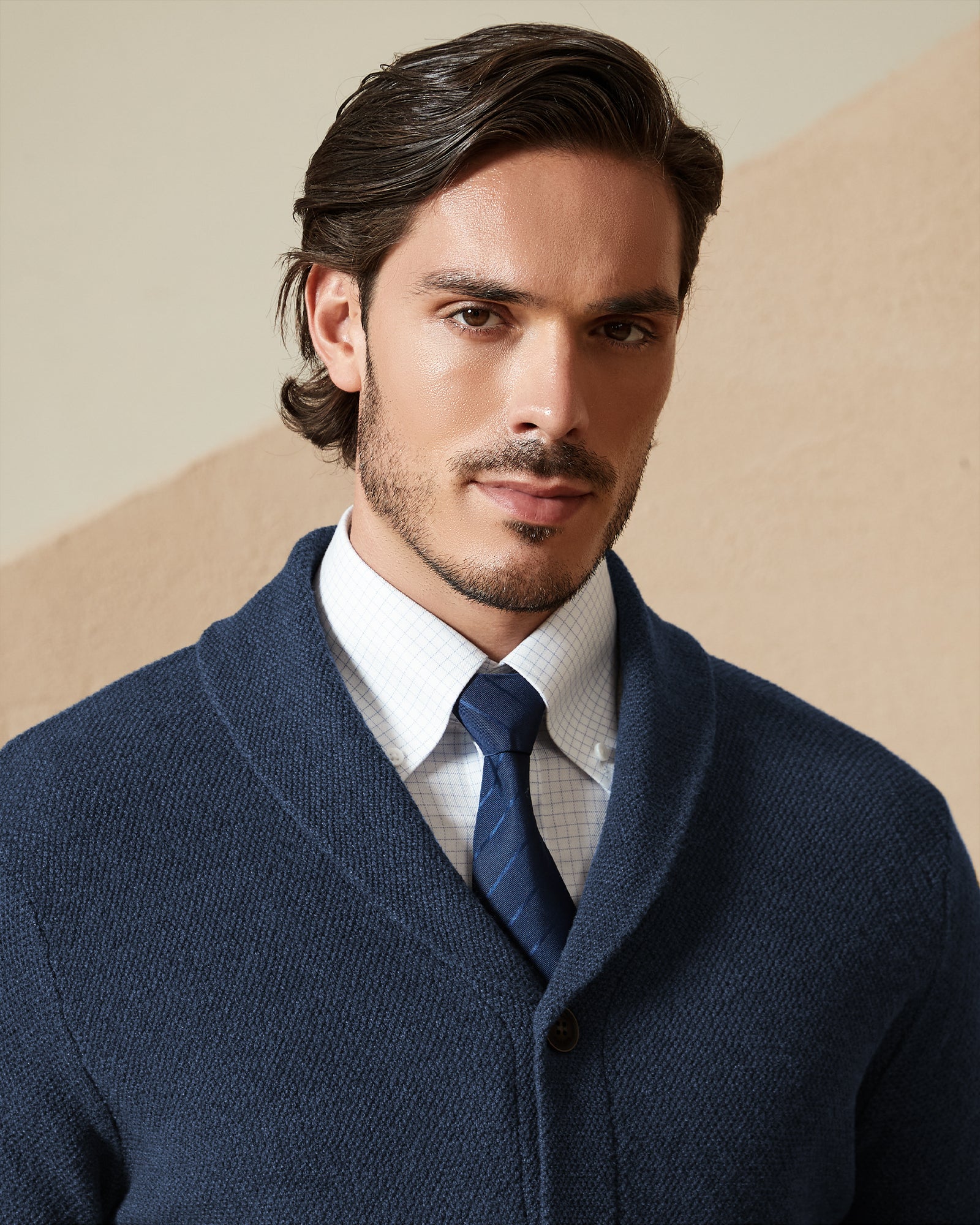 Kallspin Cotton Shawl-Collar Cardigan - Premium Men's Clothing