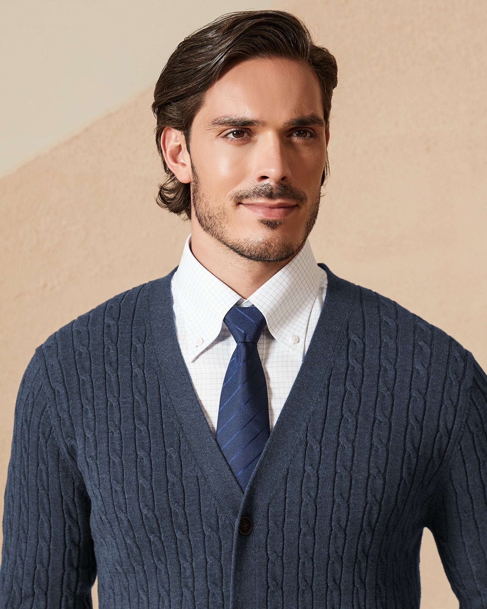 Kallspin Cotton Cable-Knit Cardigan - Premium Men's Clothing
