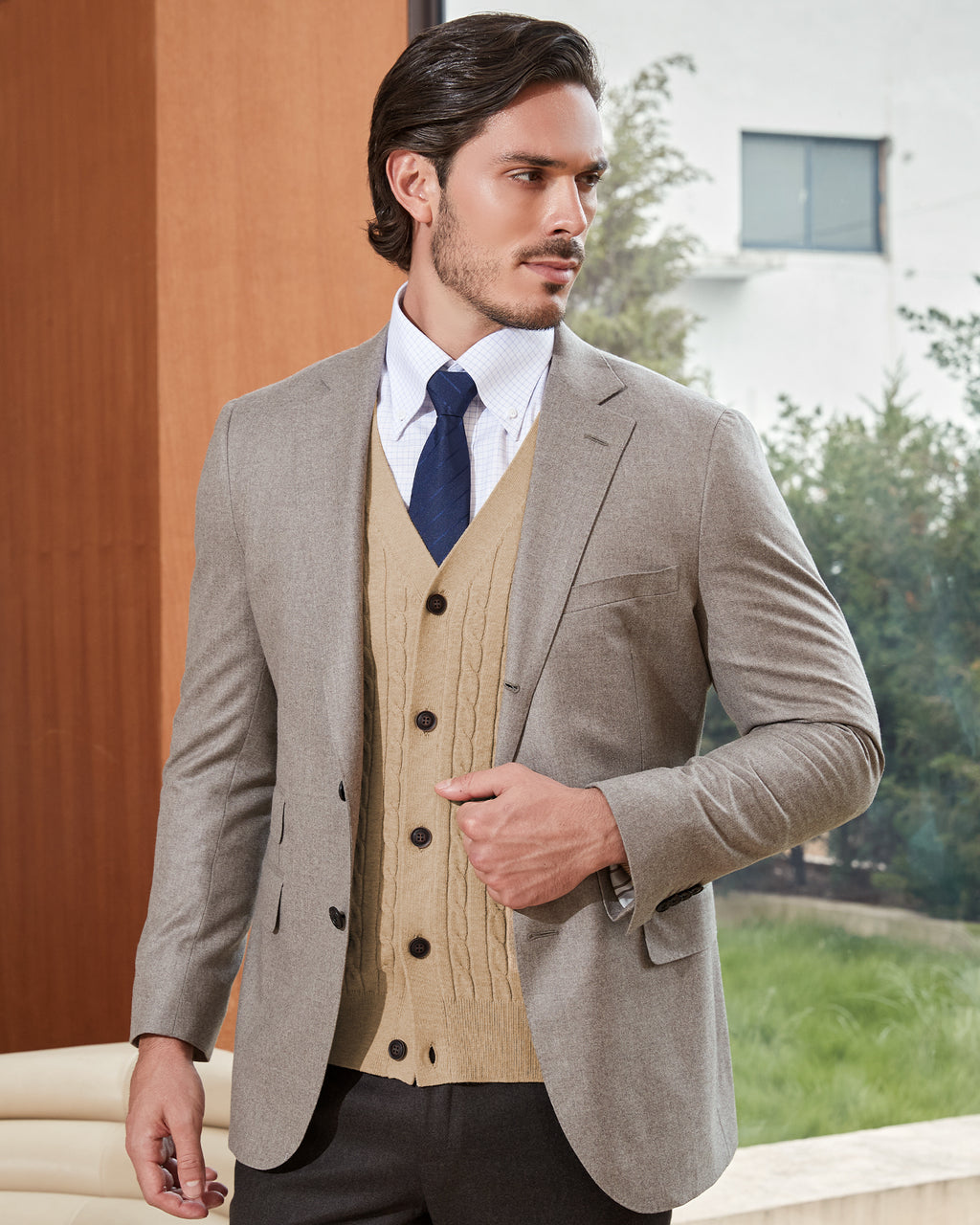 Kallspin Cotton Cable-Knit Cardigan - Premium Men's Clothing