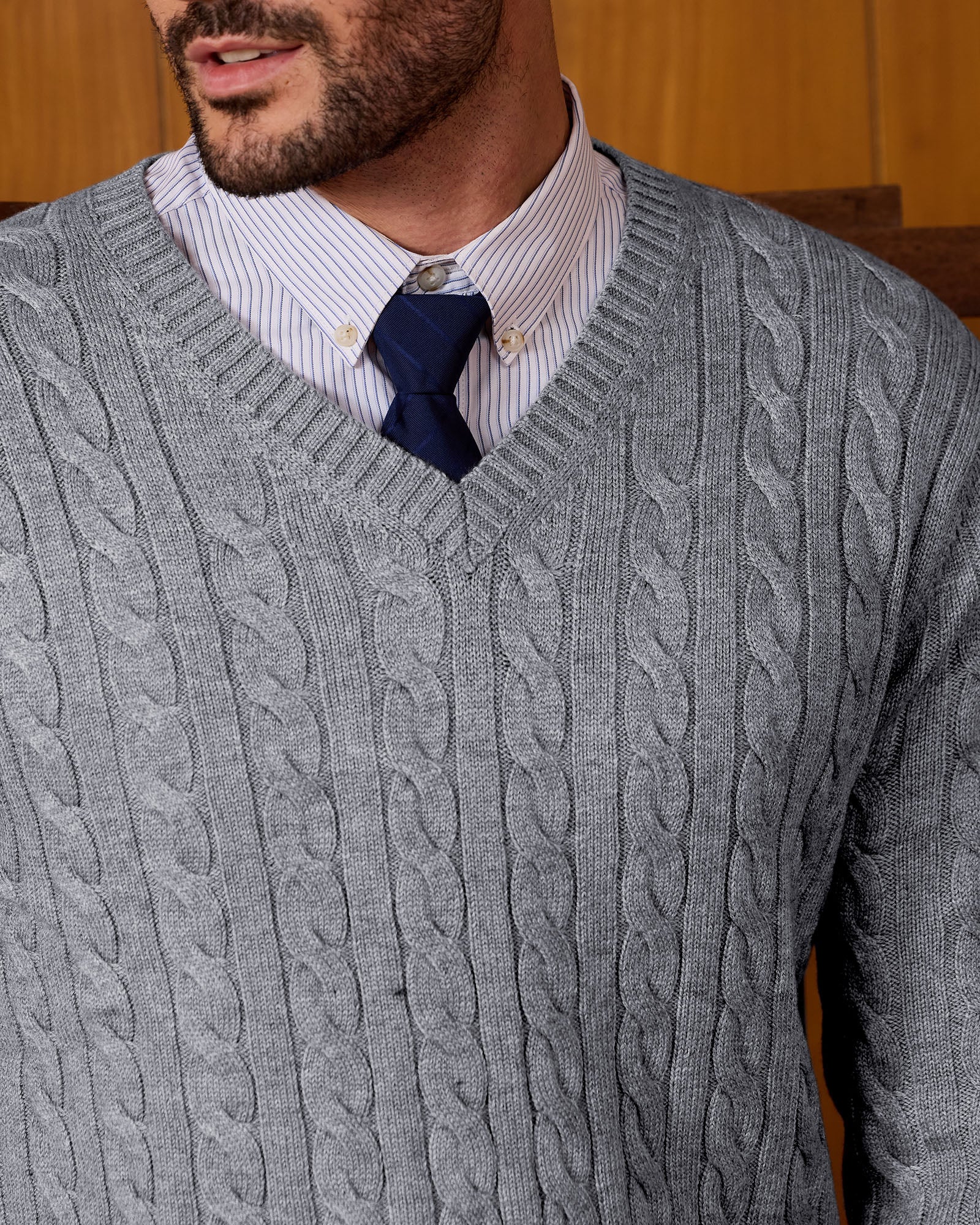 Kallspin Cable-Knit Wool Pullover Sweater - Premium Men's Clothing