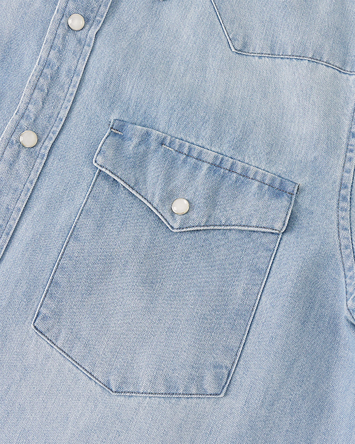 Washed Western Denim Shirt