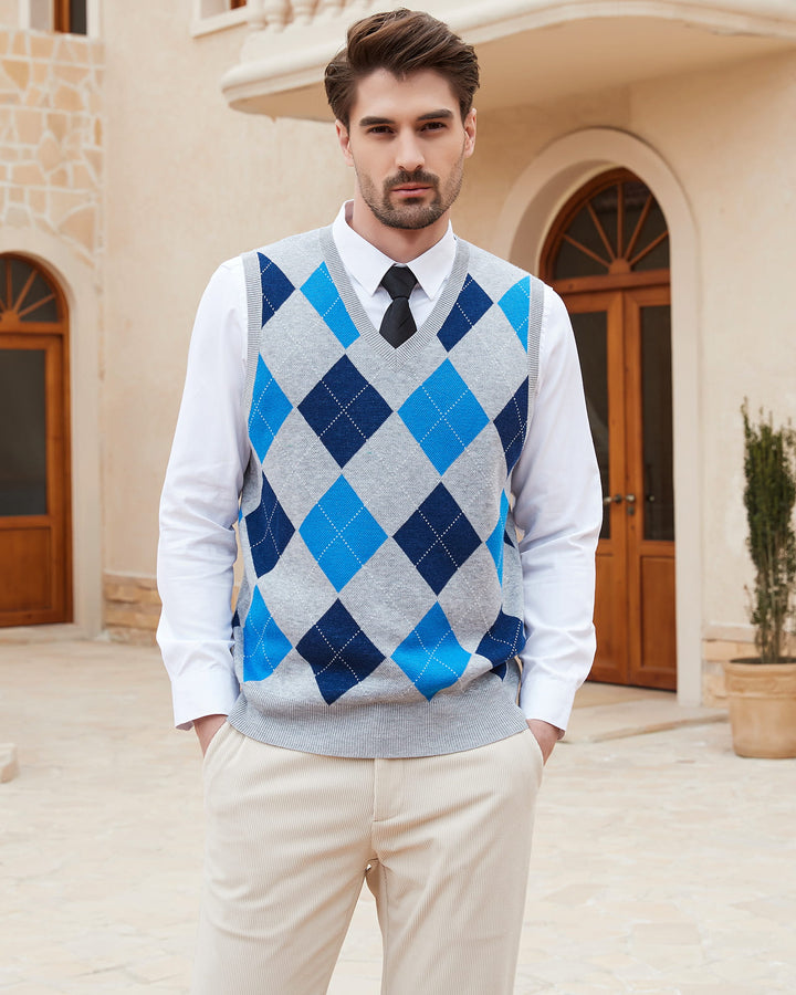 Argyle Wool Sweater Vest