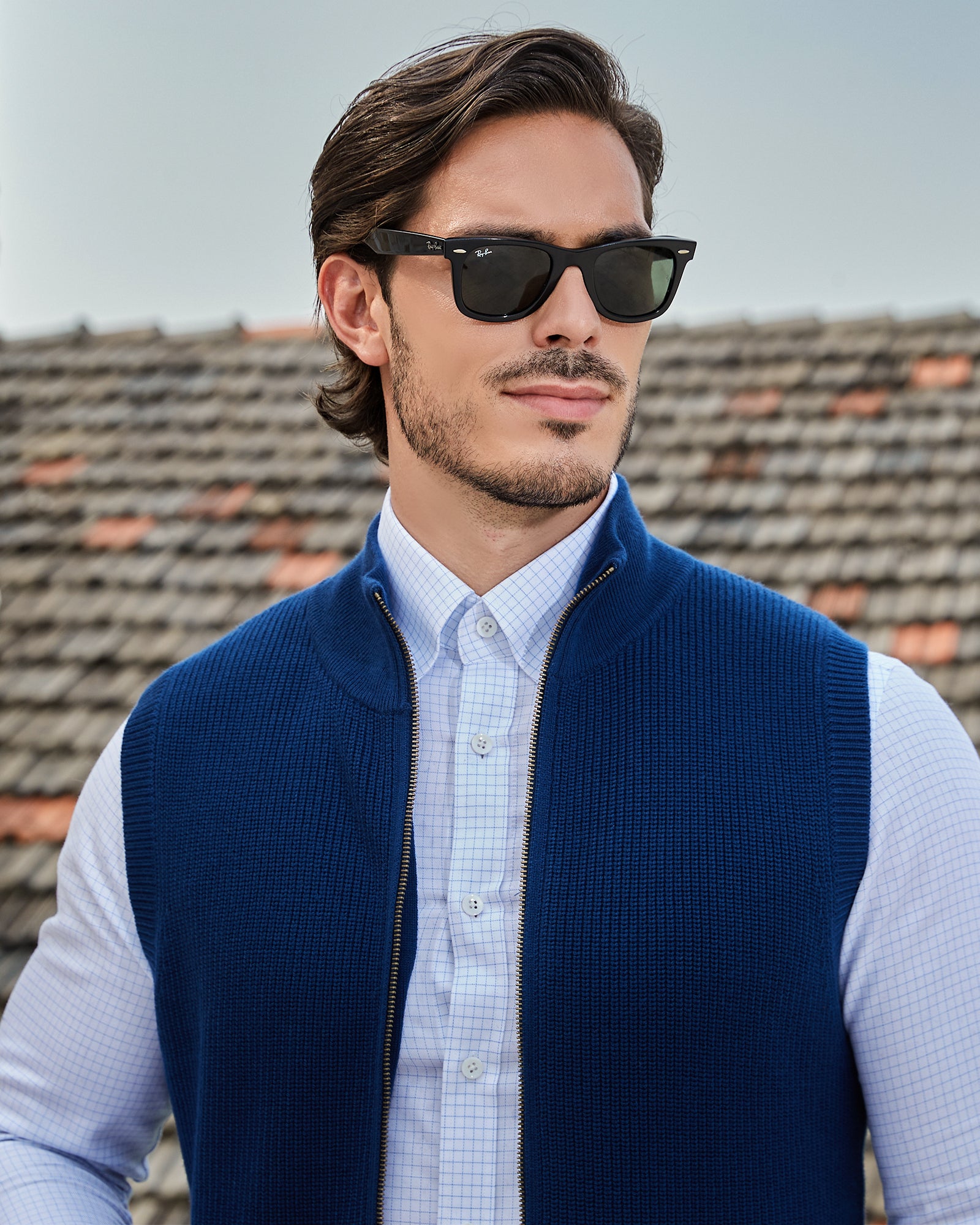 Kallspin Wool Blend Full-zip Vest - Premium Men's Clothing