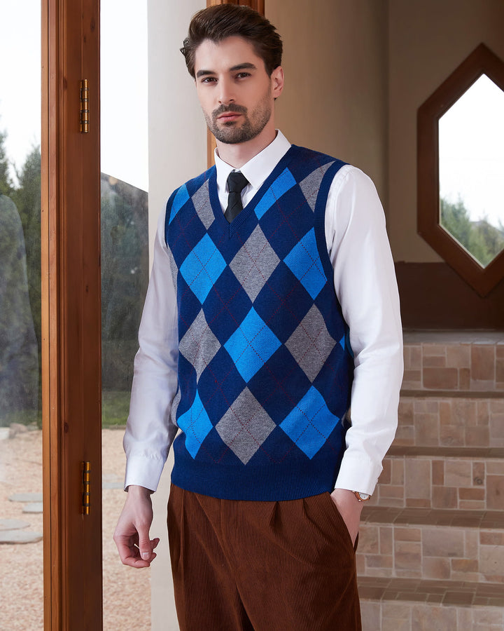Argyle Wool Sweater Vest