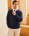 Cotton V-neck Pullover