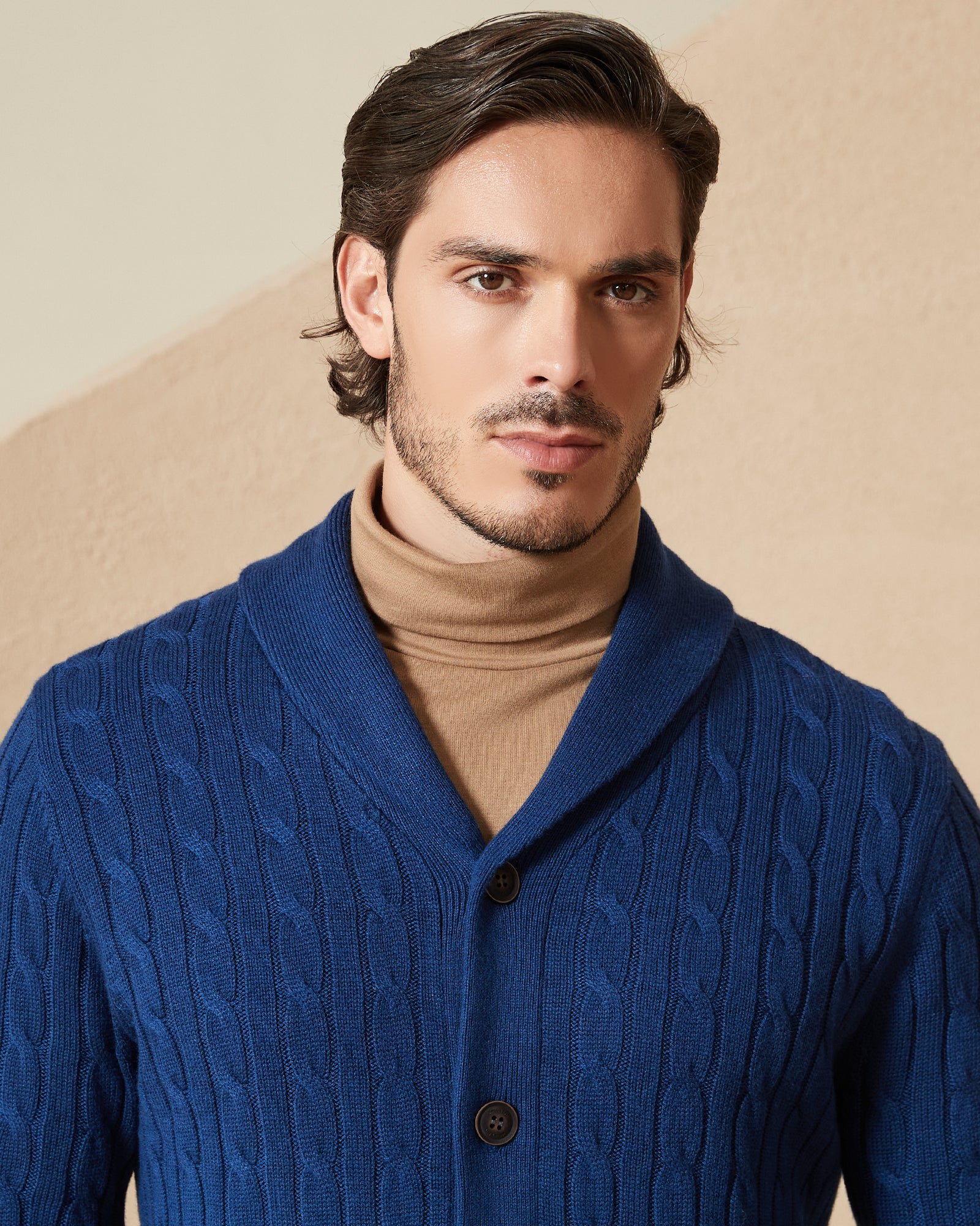 Kallspin Cabel-Knit Shawl-collar Cardigan - Premium Men's Clothing