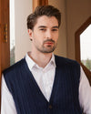 Wool Blend Cable-Knit Cardigan Vest