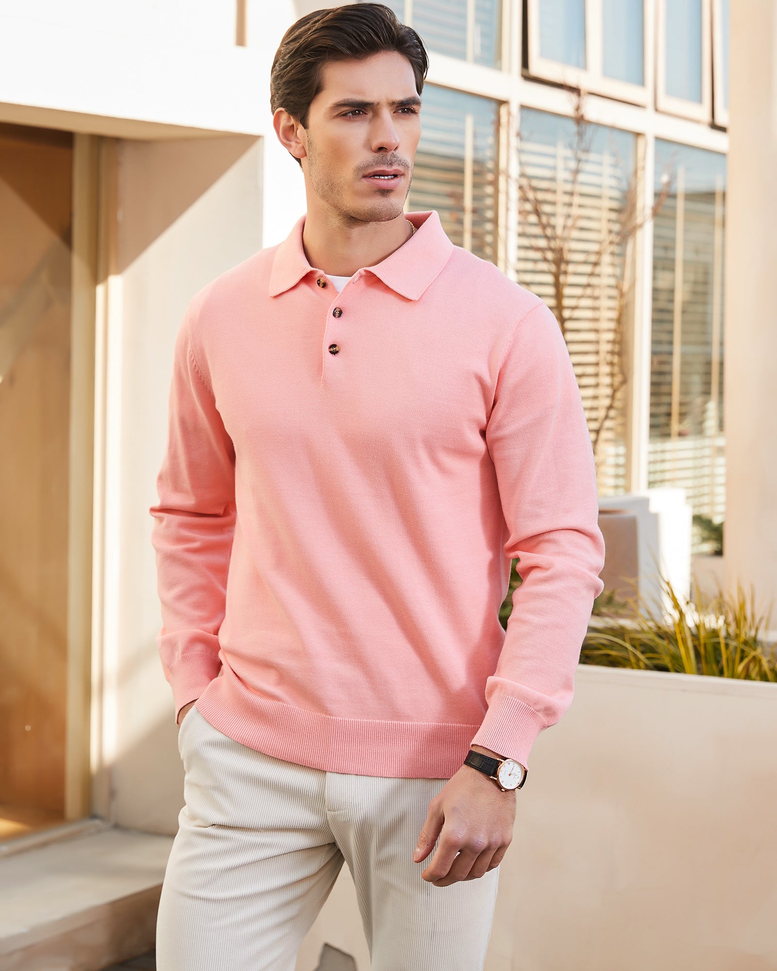 Kallspin Cotton Knitted Polo - Premium Men's Clothing