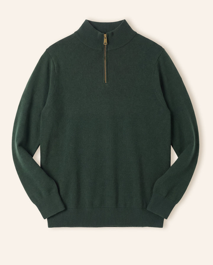 Pure 18.5 um Merino Wool Quarter-Zip Pullover