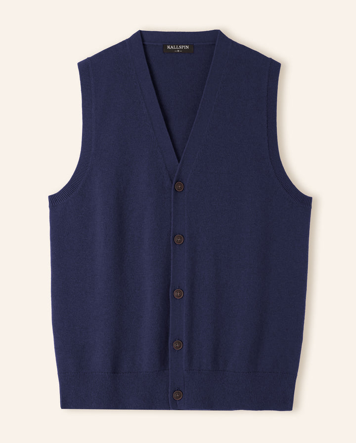 Pure 18.5 um Merino Wool Cardigan Vest