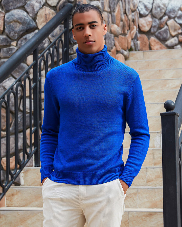 Wool Blend Turtleneck Pullover