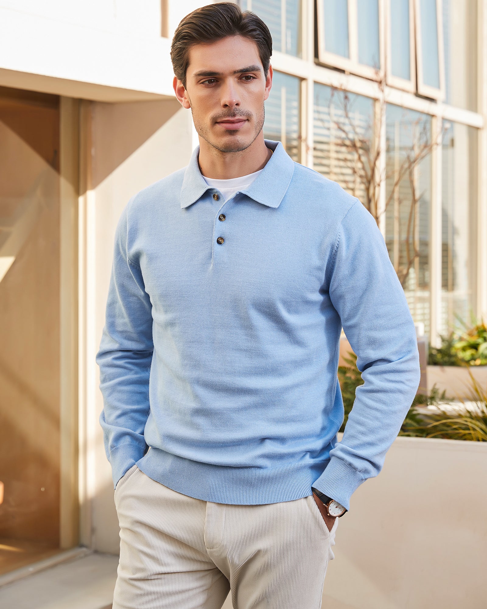 Kallspin Cotton Knitted Polo - Premium Men's Clothing