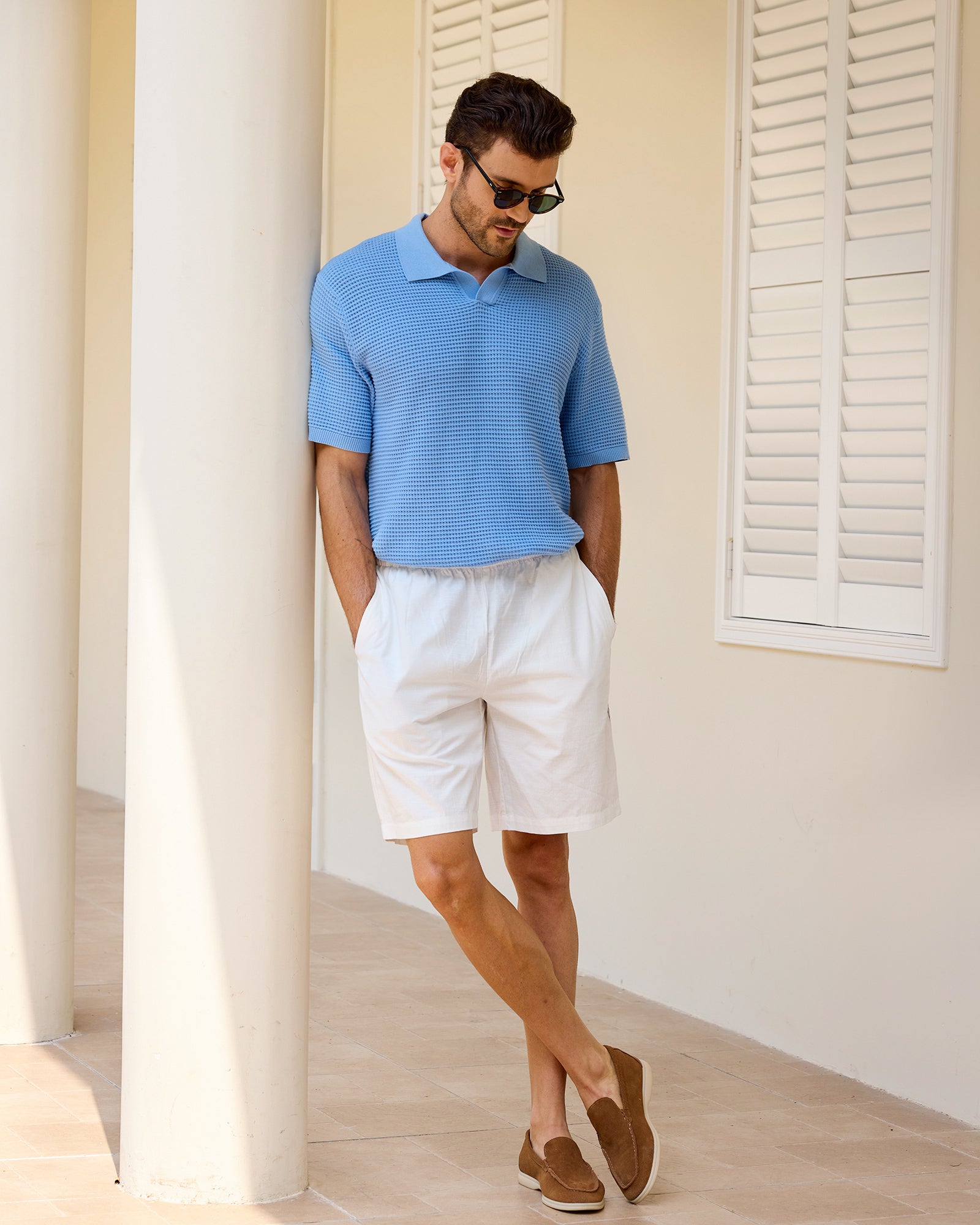 Kallspin Textured Knitted Polo - Premium Men's Clothing