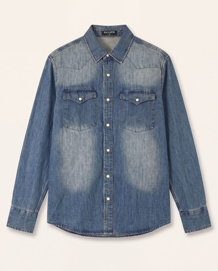 Washed Western Denim Shirt