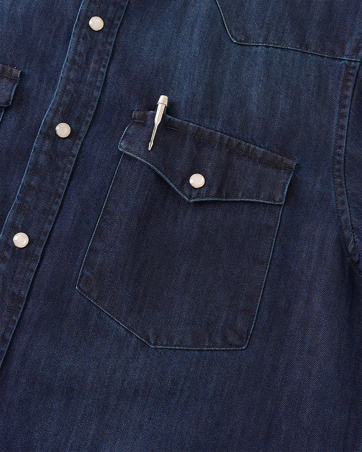 Washed Western Denim Shirt