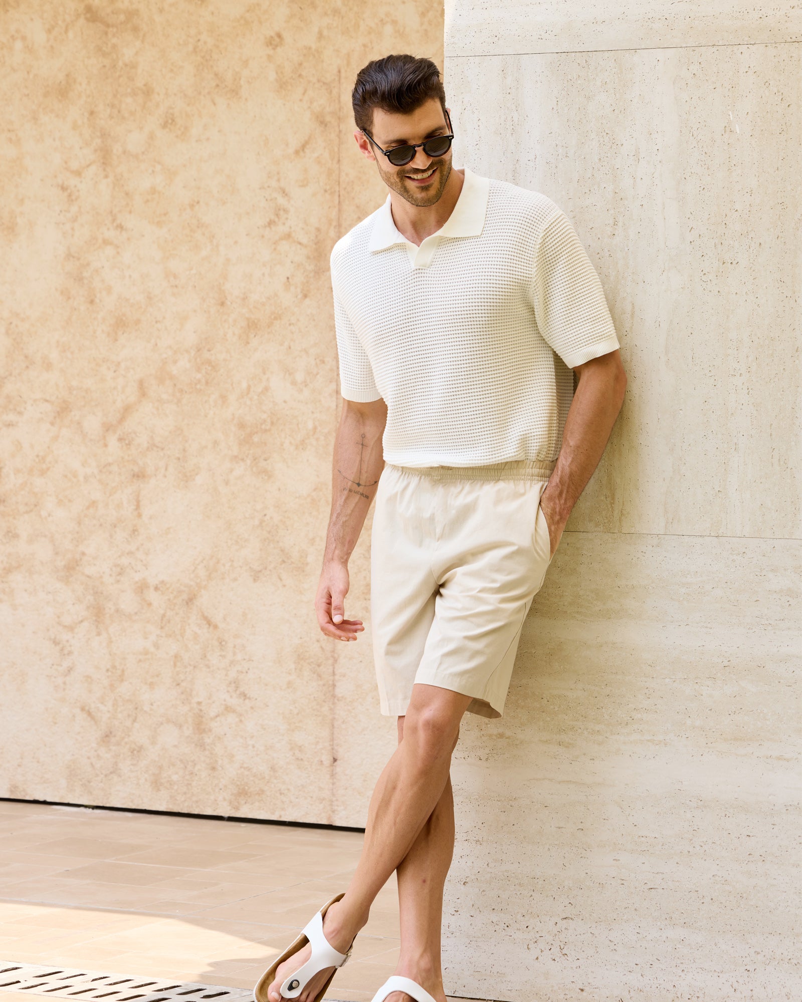 Kallspin Textured Knitted Polo - Premium Men's Clothing