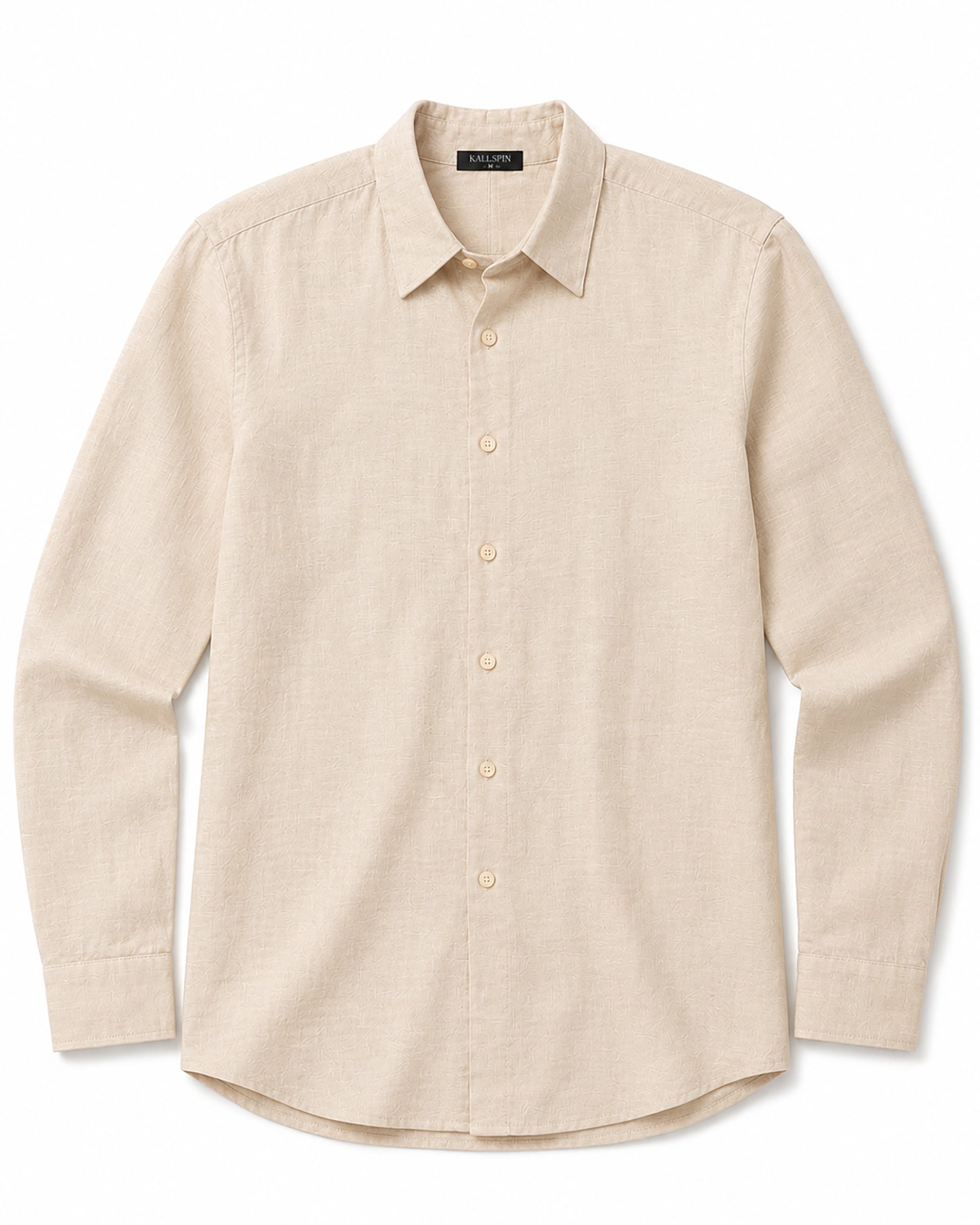 Linen Cotton Blend Long Sleeve Shirt