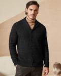 Kallspin Cabel-Knit Shawl-collar Cardigan - Premium Men's Clothing