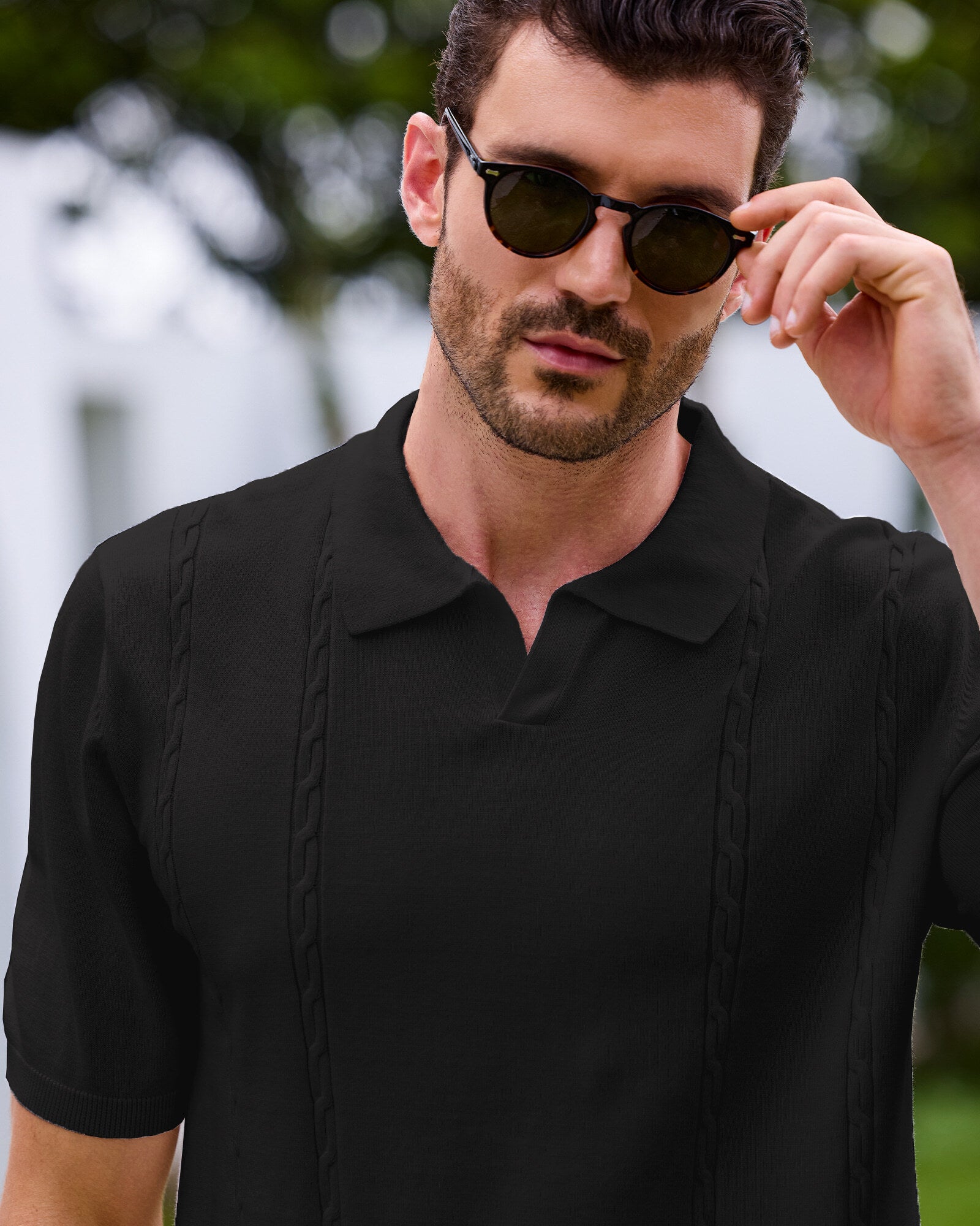 Kallspin Cotton Knit Polo Shirt - Premium Men's Clothing