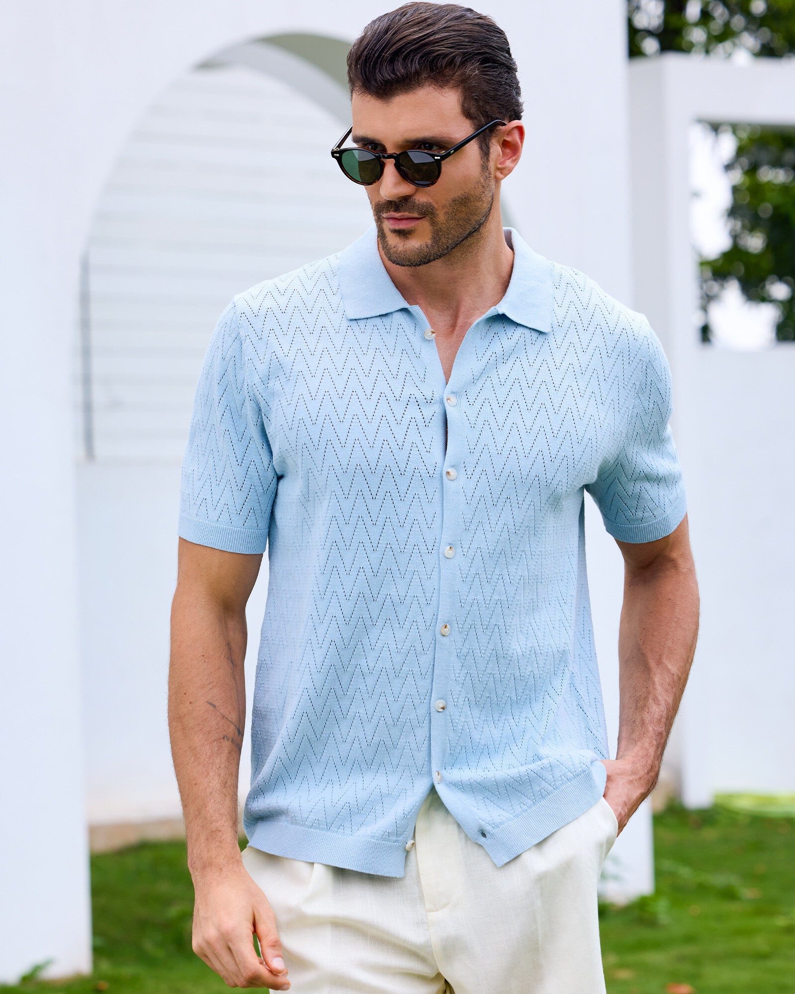Kallspin Textured Button Down Shirts - Premium Men's Clothing