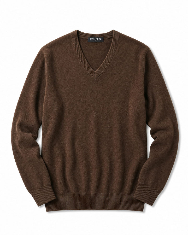 Cotton V-Neck Pullover