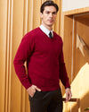 Wool Blend V-Neck Pullover Sweater