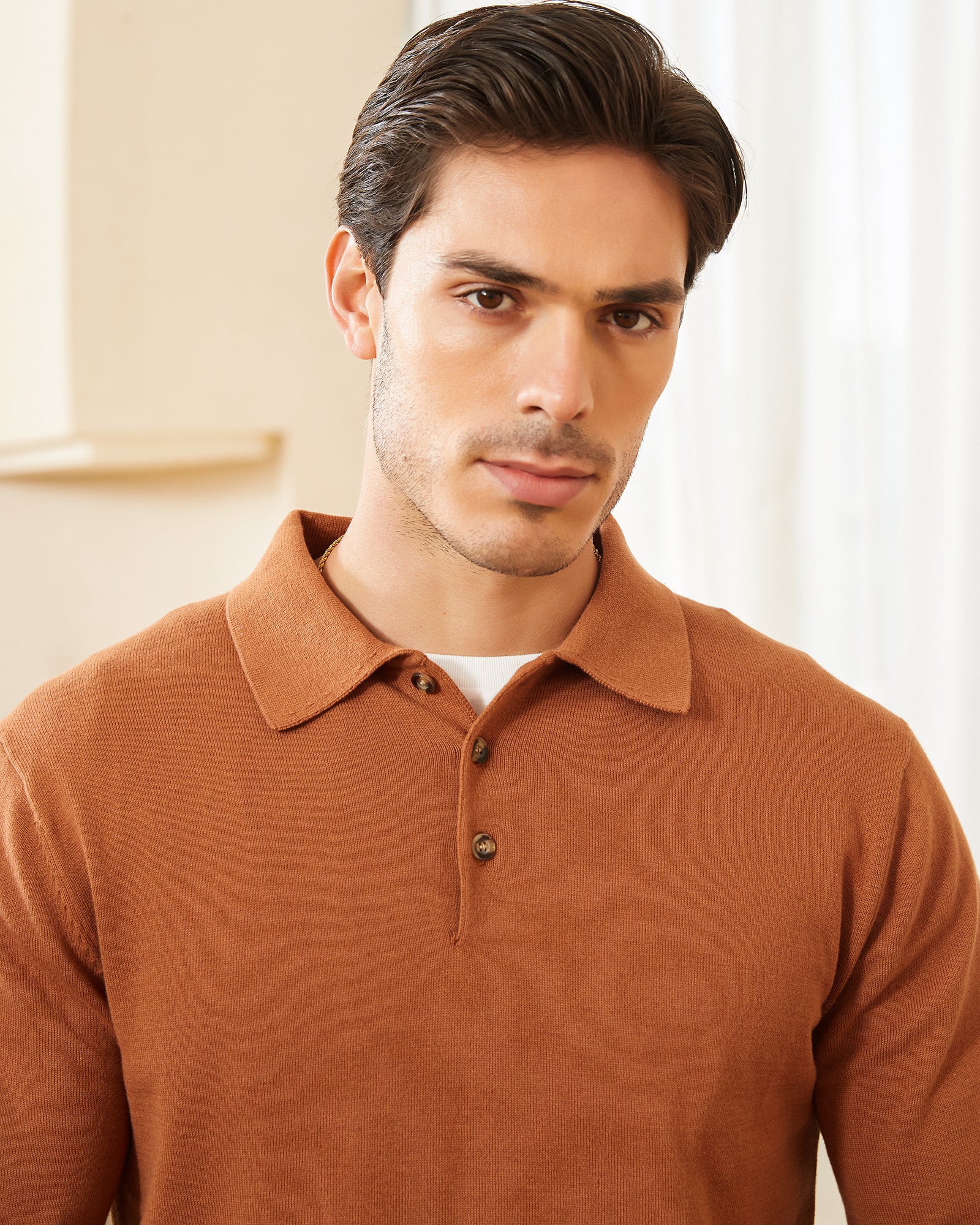 Kallspin Cotton Knitted Polo - Premium Men's Clothing