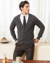 Wool Blend V Neck Cardigan