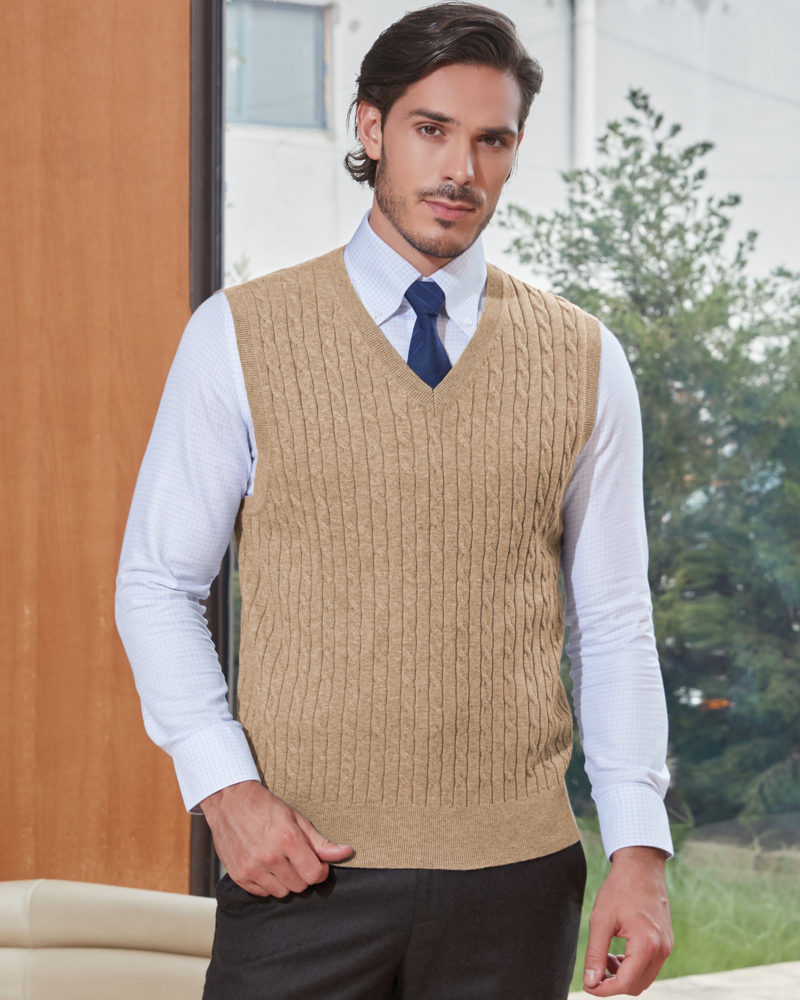 ＜6(ROKU)＞CABLE KNIT VEST/ベスト 6（ロク）の「＜6(ROKU)＞CHIDORI KNIT VEST/ベスト（ベスト）」 - WEAR