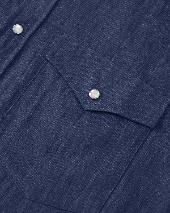 Linen Short Sleeve Western Shirt