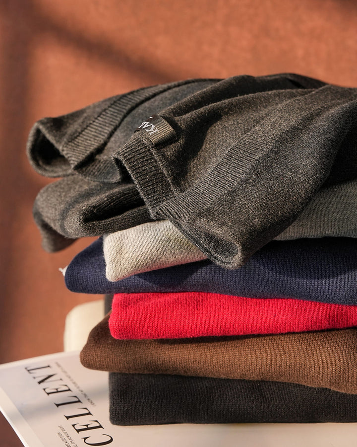 Cotton V-Neck Pullover