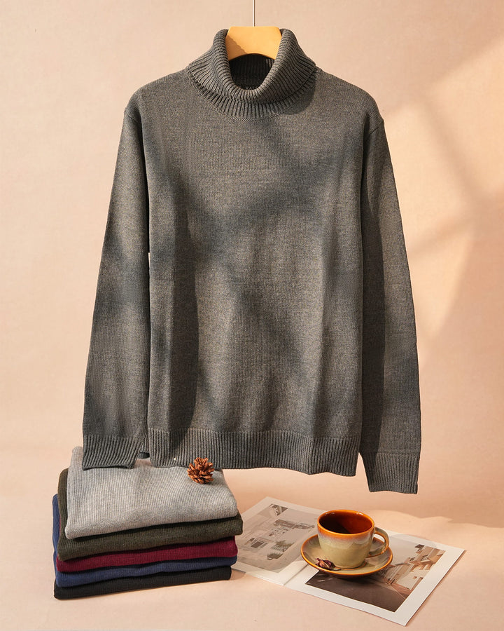 Wool Blend Turtleneck Pullover