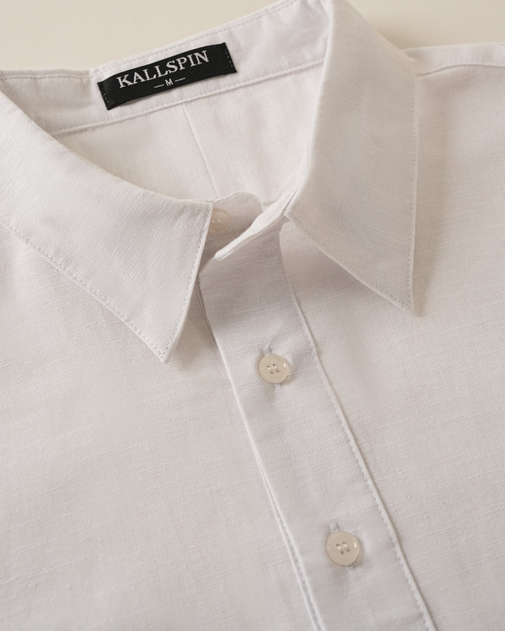 Linen Blend Short Sleeve Shirt