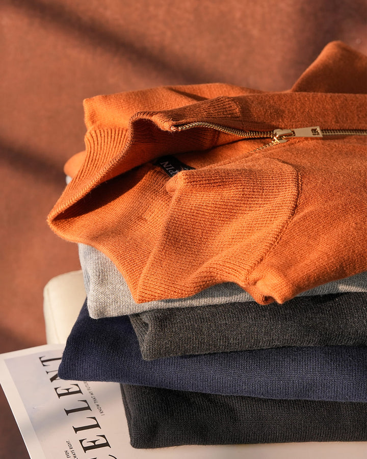 Cotton Quarter-Zip Pullover