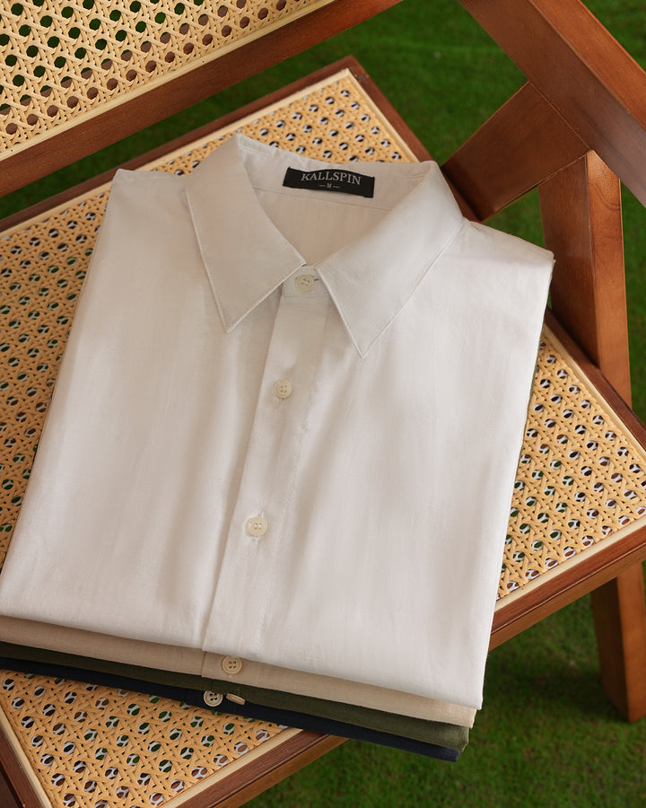 Linen Blend Short Sleeve Shirt