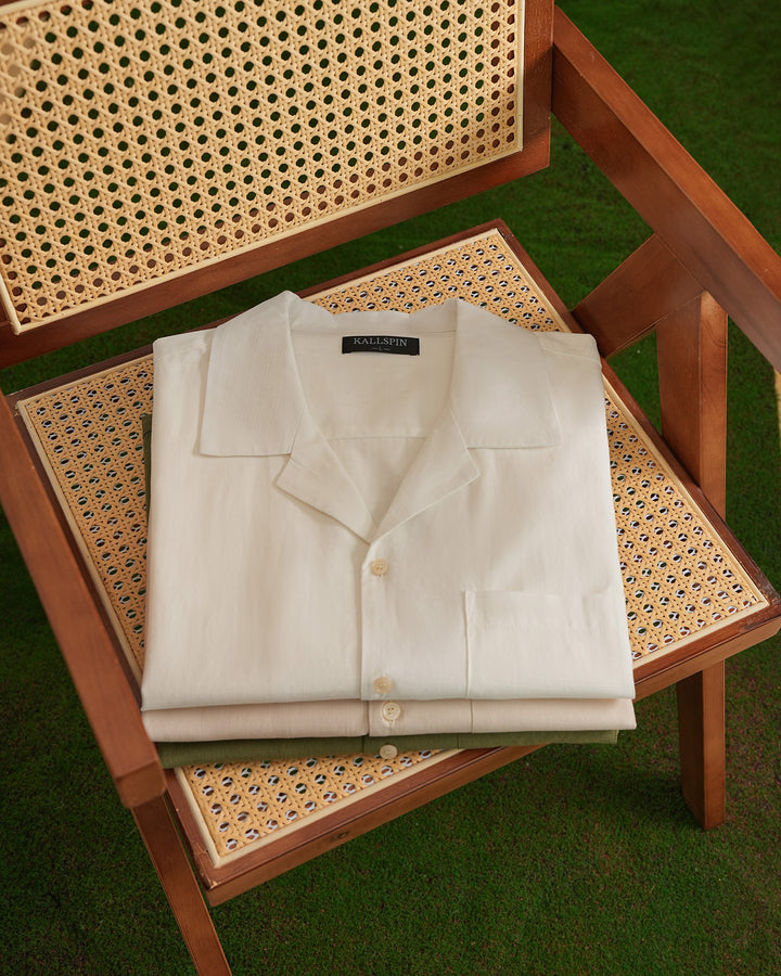 Retro Cuban-Collar Shirt