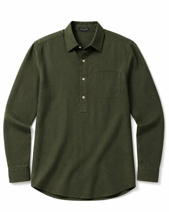 Linen Cotton Pocket Shirt