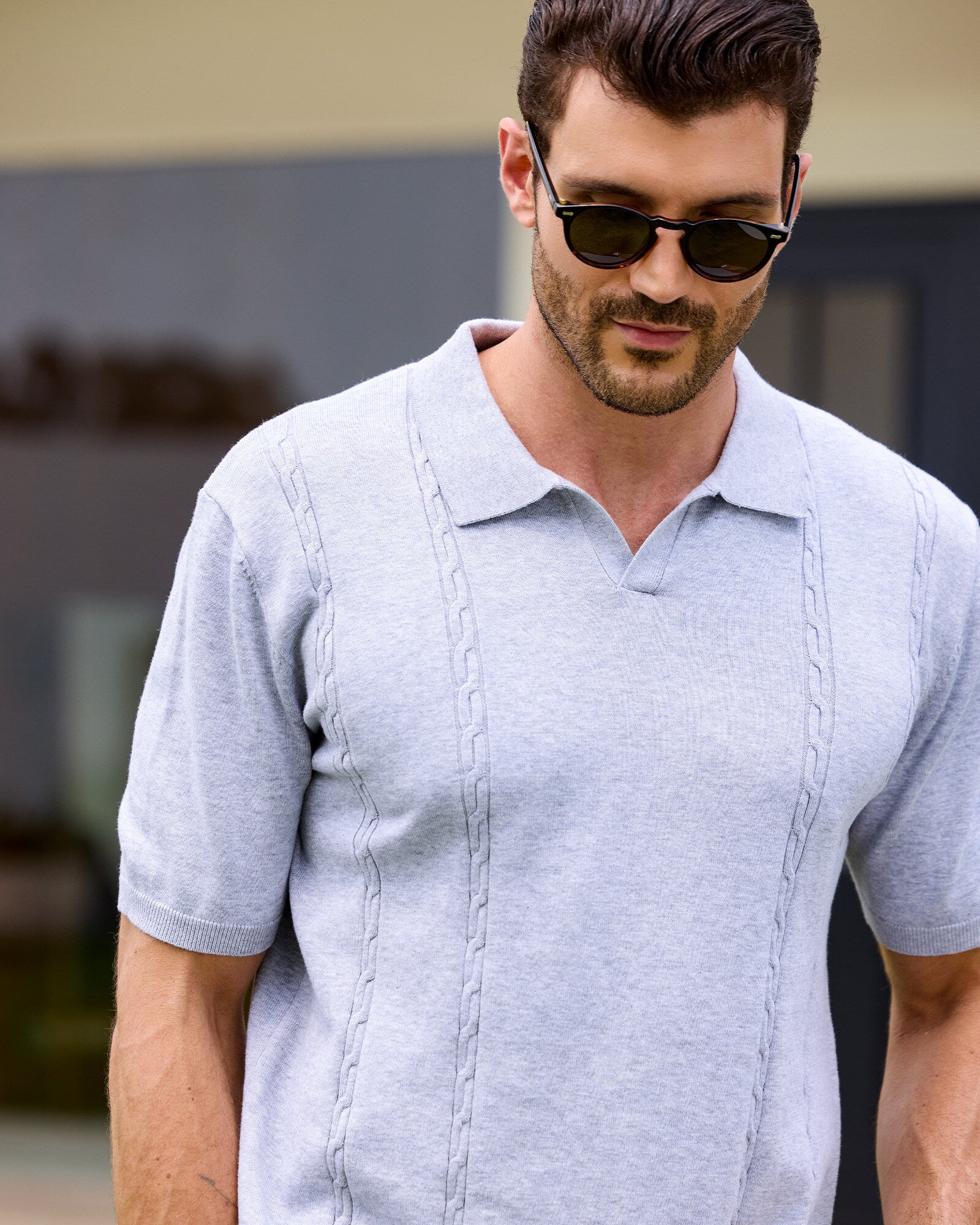 Kallspin Cotton Knit Polo Shirt - Premium Men's Clothing