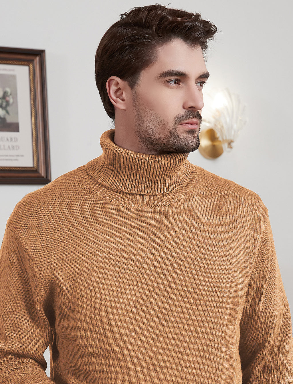 Kallspin Wool Blend Turtle Neck Pullover - Premium Men's Clothing