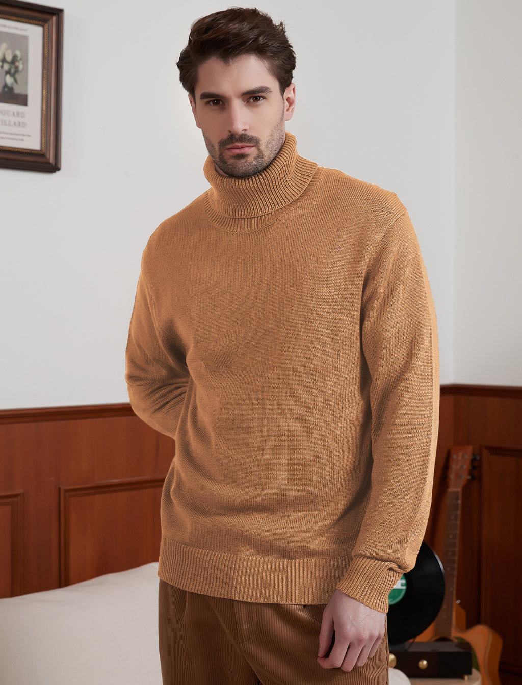 Kallspin Wool Blend Turtle Neck Pullover - Premium Men's Clothing