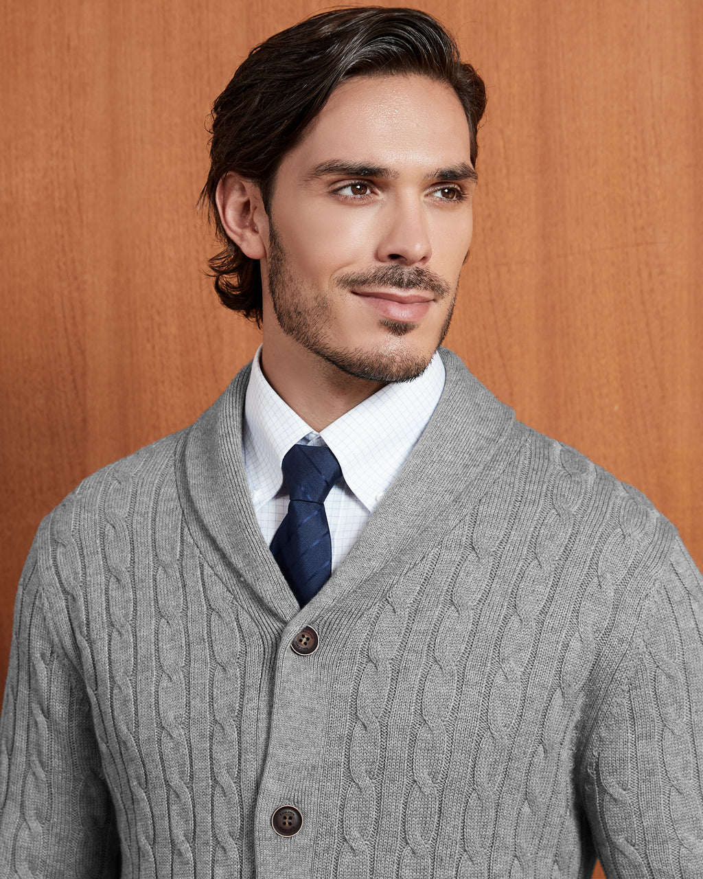 Kallspin Cabel-Knit Shawl-collar Cardigan - Premium Men's Clothing