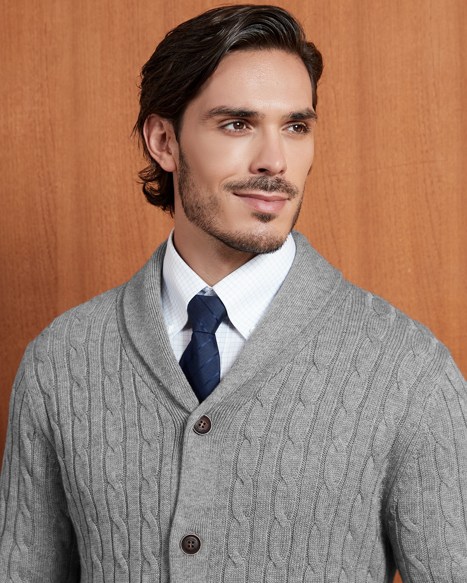 Kallspin Cabel-Knit Shawl-collar Cardigan - Premium Men's Clothing