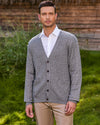 Wool Blend Cable-Knit Cardigan