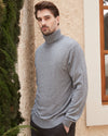 Wool Blend Lightweight Turtleneck Pullover