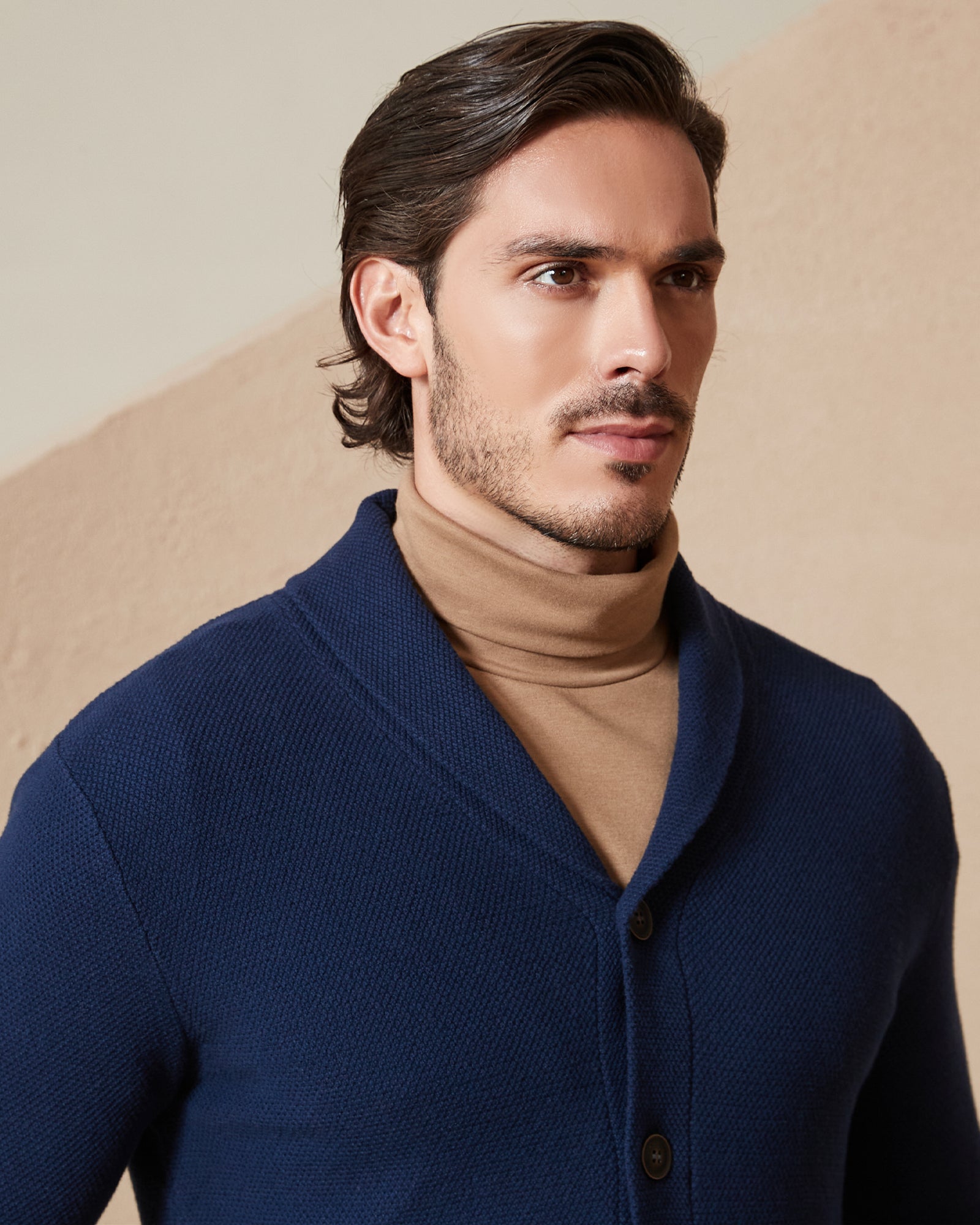 Kallspin Cotton Shawl-Collar Cardigan - Premium Men's Clothing