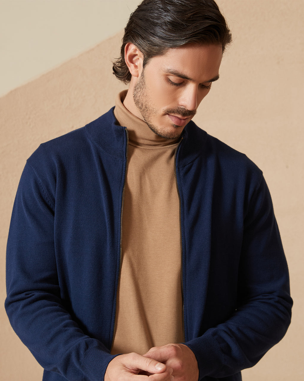 Kallspin Cotton Full-zip Cardigan - Premium Men's Clothing