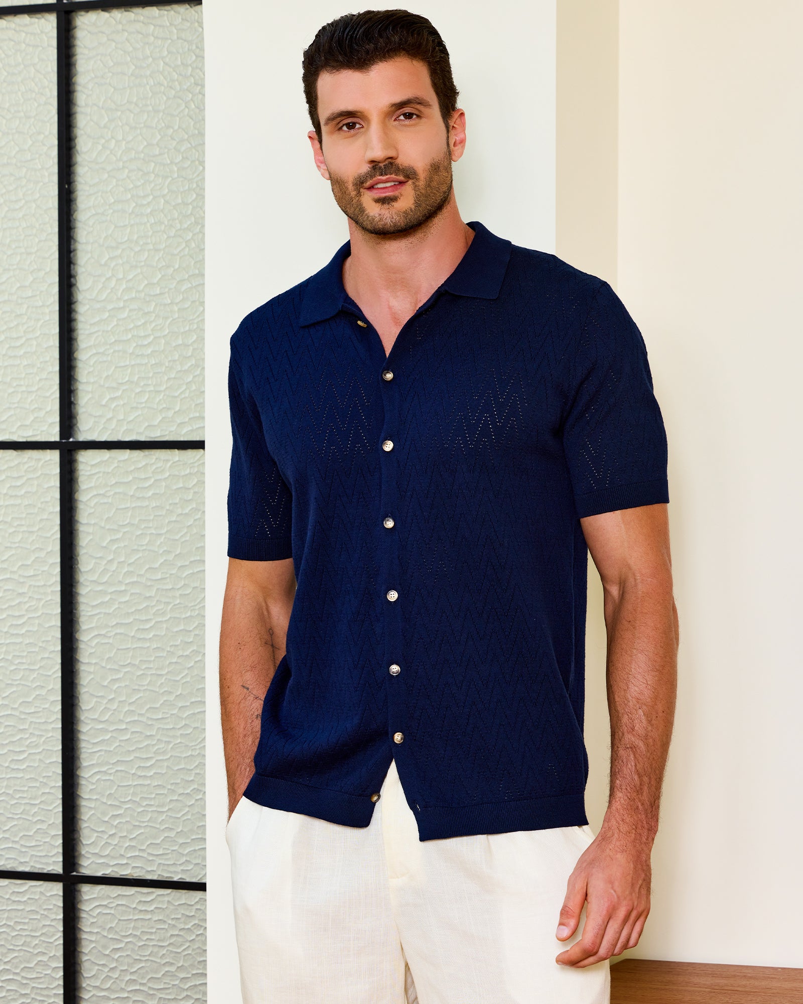Kallspin Textured Button Down Shirts - Premium Men's Clothing