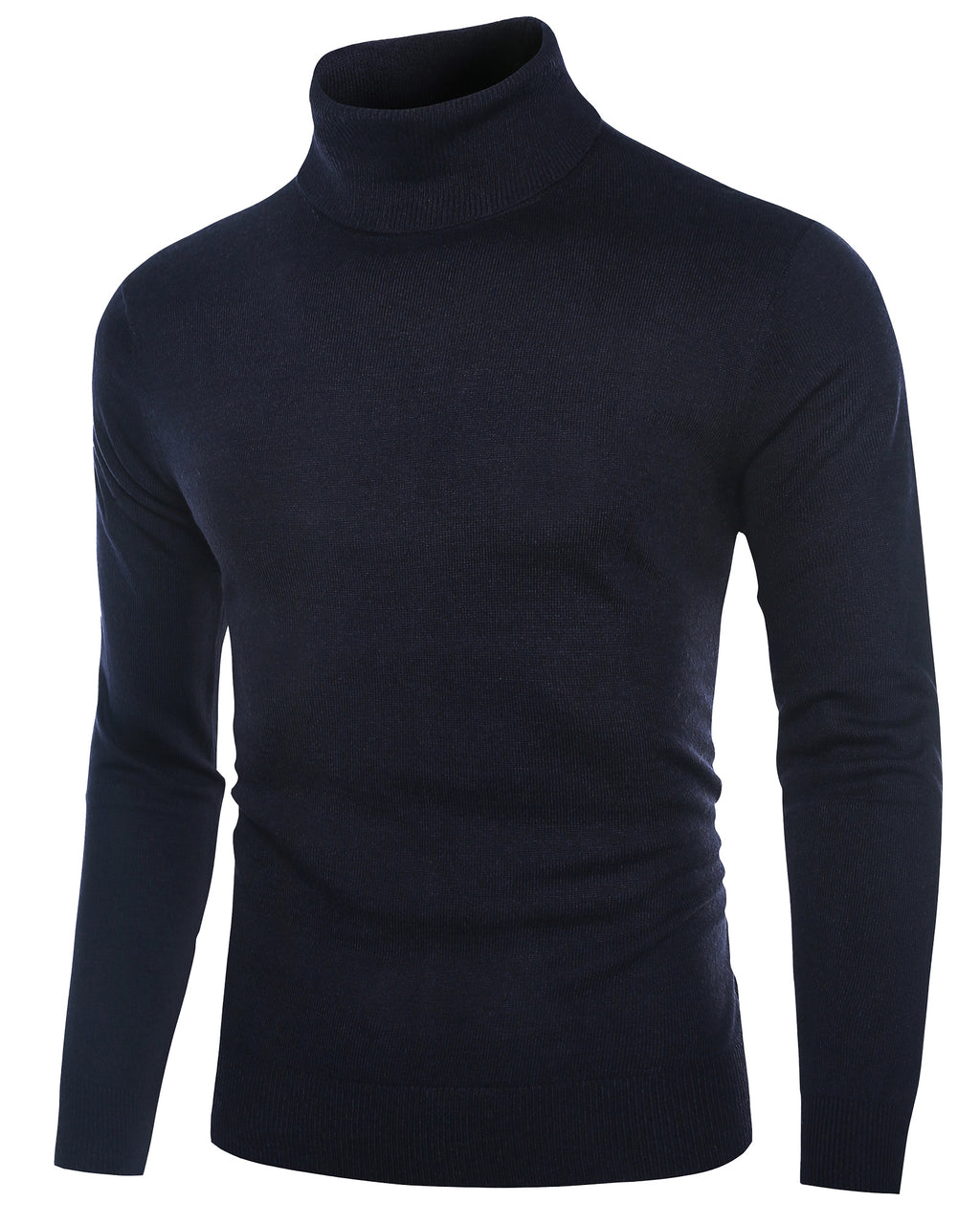Kallspin Wool Blend Lightweight Turtleneck Pullover - Premium Men's Clothing