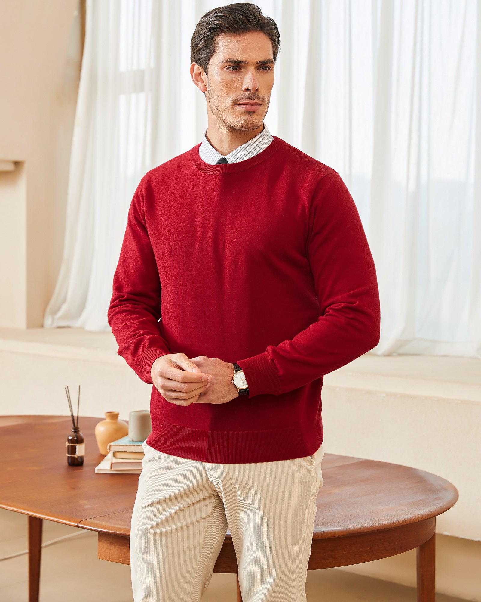 Kallspin Cotton Crewneck Pullover - Premium Men's Clothing